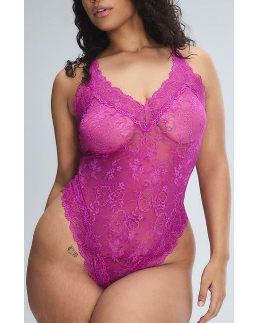 Savage x Fenty Purple Soft 'N Savage Lace Teddy