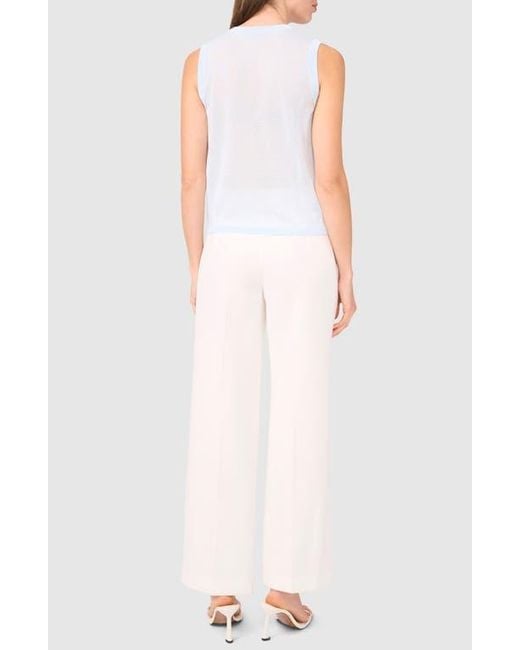 Halogen® White Sequin Detail Sleeveless Sweater