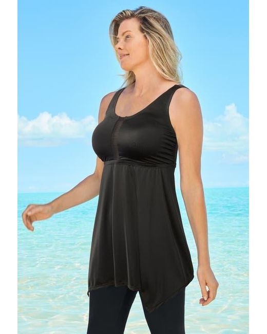 Swim 365 Green Longer-Length Tankini Top
