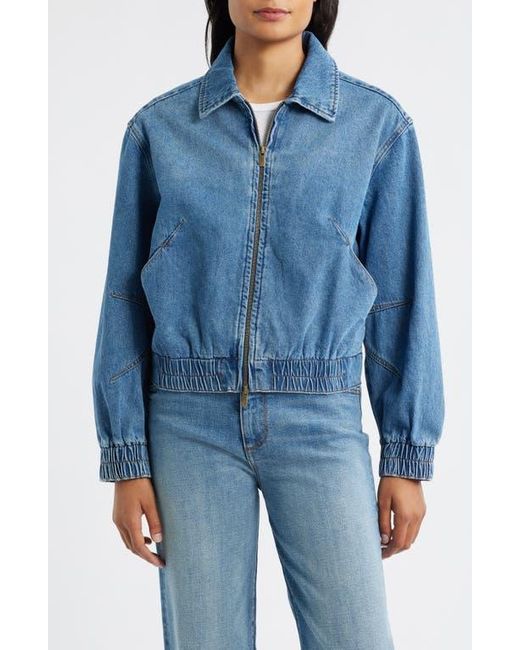 Wit & Wisdom Blue Zip Denim Jacket