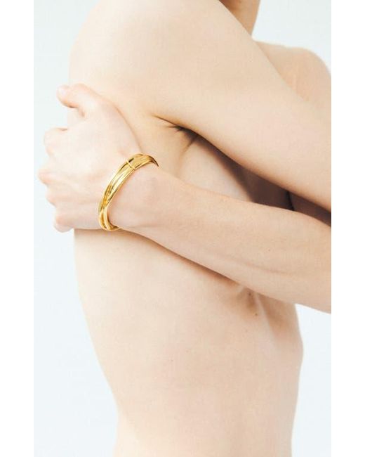 Completedworks Metallic Coil Hinged Bangle
