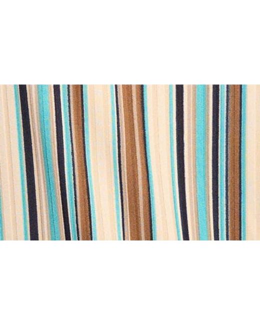 Ramy Brook Blue Bia Stripe Racerback Tank