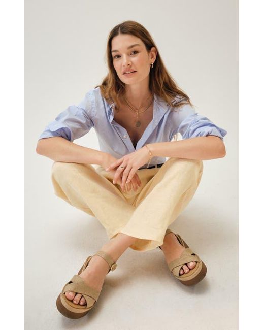Rothy's Natural The Criss-Cross Lightweight Wedge