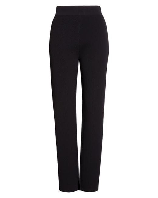 St. John Black Venezia Knit Pants