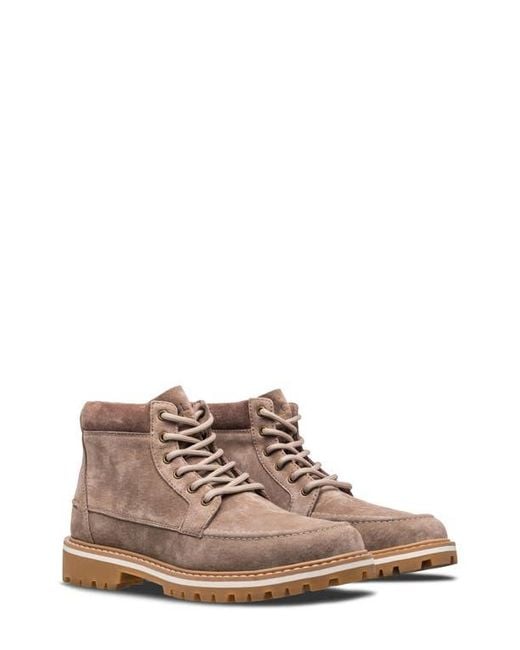 CLAE Brown Romare Lugged Apron Toe Boot for men