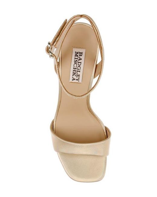 Badgley Mischka White Caia Ankle Strap Platform Sandal