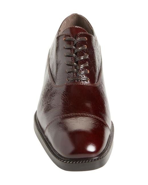 Jeffrey Campbell Brown Thatch Cap Toe Oxford Pump