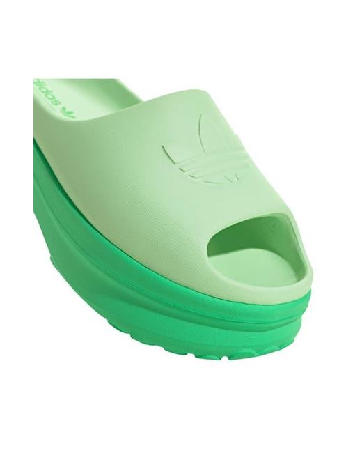 Adidas Green Adifom Stan Smith Platform Slide