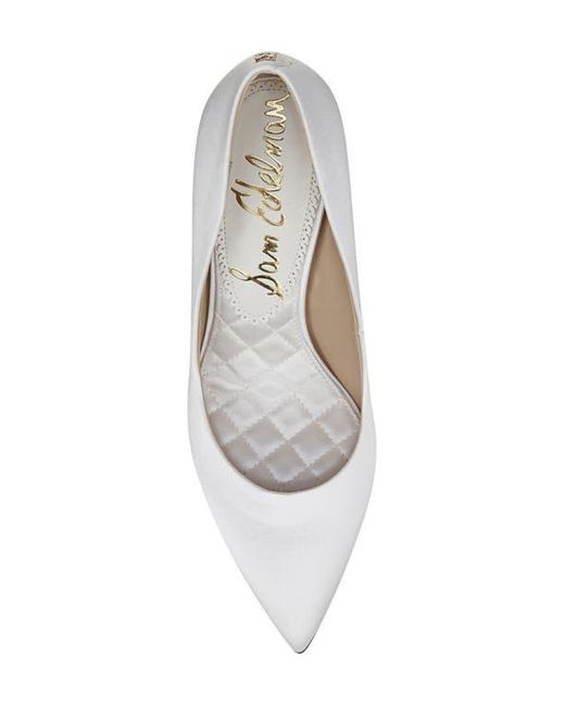 Sam Edelman White Hazel Amour Pointed Toe Pump