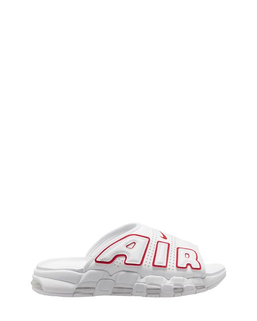 Nike Air More Uptempo Slides in White for Men   Lyst