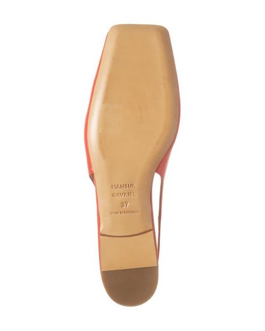 Mansur Gavriel Red Square Toe Slingback Flat