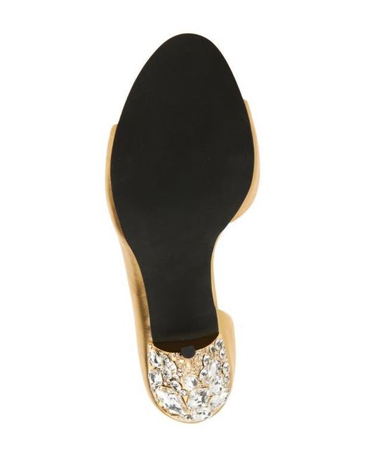 Jeffrey Campbell Metallic Alluria Crystal Heel Sandal