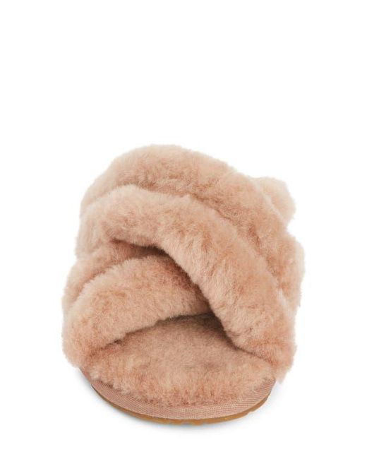 Ugg Pink Scuffita Genuine Shearling Slide Slipper