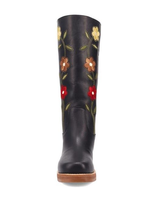 Dingo Black Bloom Embroidered Boot
