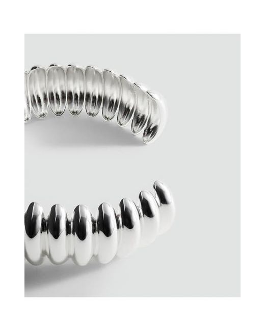 Mango Black X Kaia Gerber Ridge Embossed Choker Necklace