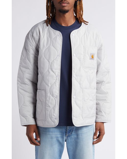 Carhartt White Skyton Onion Quilted Jacket for men