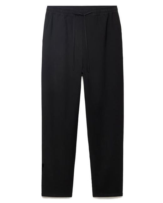 Mango Blue Flowy Drawstring Pants