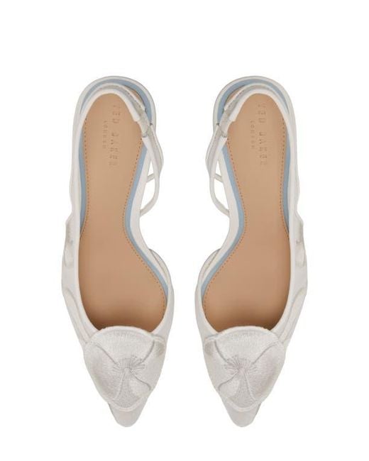 Ted Baker White Ari Slingback Pointed Toe Pump