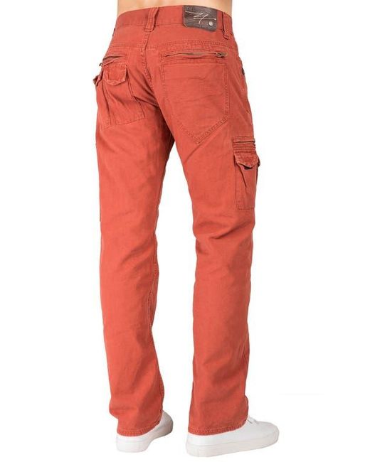 Level 7 Red Cargo Jeans for men