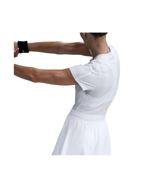 Nike White Court Ace Advantage Dri-Fit High Waist Tennis Skirt