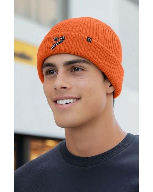 Alix Orange Chill Touch Beanie for men