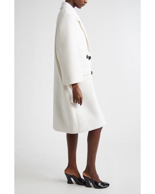 Givenchy White Oversized Wool Coat