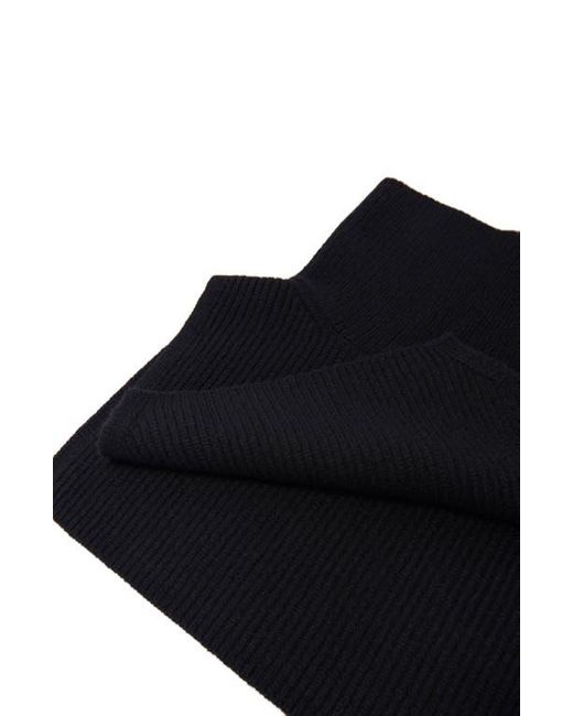 Maje Blue Button-Up Wool Mix Collar Wrap