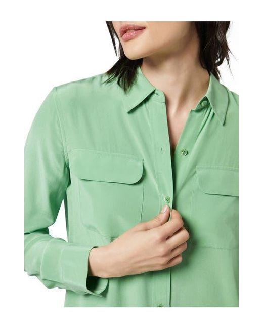 Equipment Green Signature Silk Button-Up Shirt