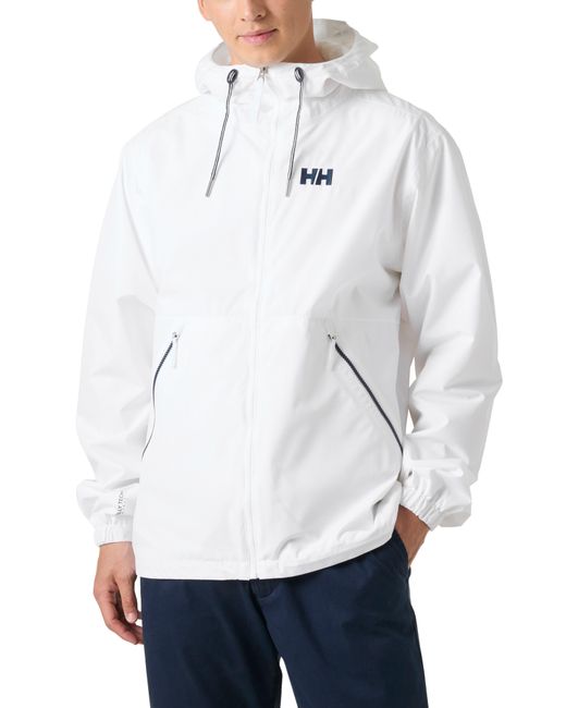 Helly Hansen White Sandoy Waterproof Rain Jacket for men