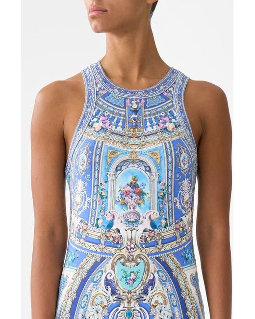 Camilla Blue Jersey Tank Dress