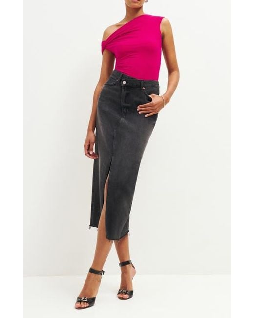 Reformation Pink Cello One-Shoulder Knit Top
