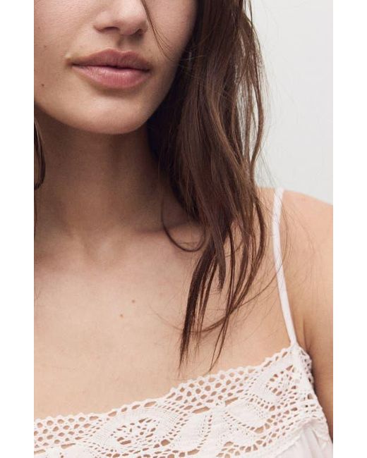 Mango White Cotton Camisole