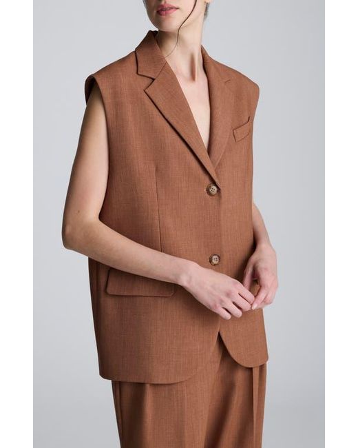Kenneth Cole Brown Oversize Vest