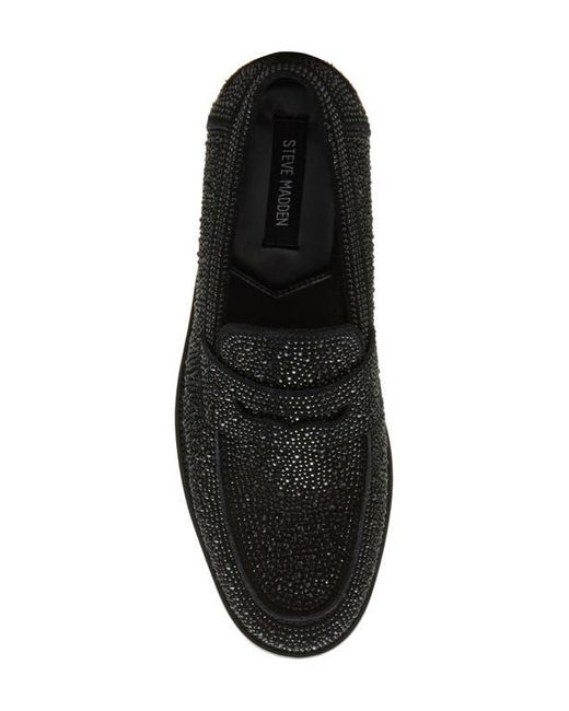 Steve Madden Black Natan Penny Loafer for men