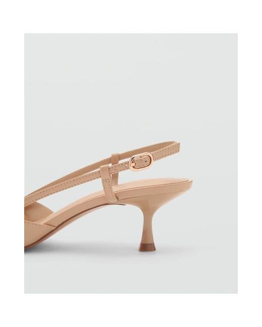 Mango Natural Slingback Pointed Toe Pump