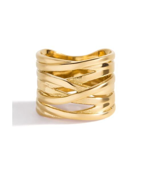 Mint & Lily Metallic Wire Wrap Statement Ring