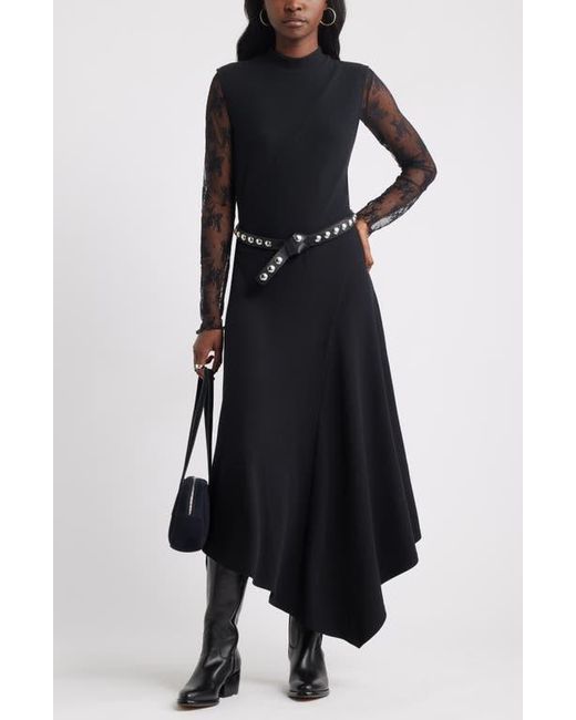 asymmetrical mock neck dress Maggy London Twisted Mock Neck Asymmetrical Dress – New Yorker's Apparel