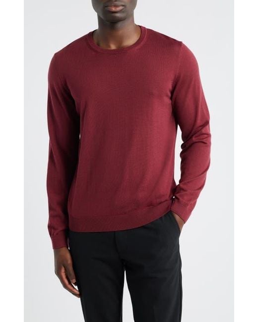 Boss Red Leno Virgin Wool Crewneck Sweater for men