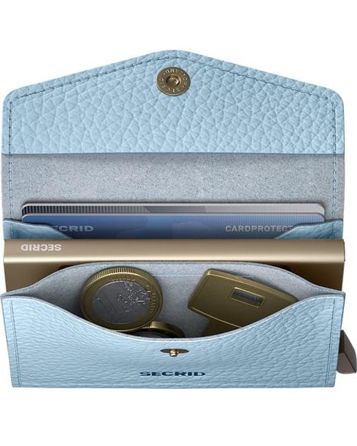 Secrid Blue Envelope Wallet Pebble