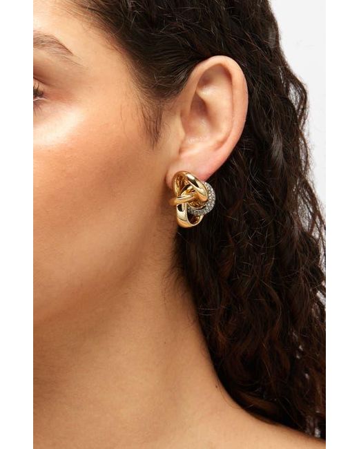 DEMARSON Metallic Asher Pavé Stud Earrings