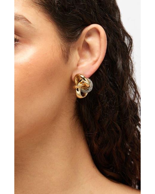 DEMARSON Metallic Asher Pavé Stud Earrings