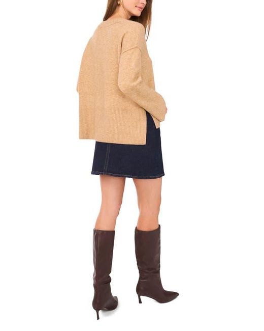 Vince Camuto Blue High-Low V-Neck Sweater