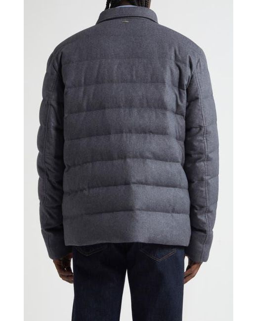 Herno Purple Cashmere & Silk Down Puffer Jacket for men