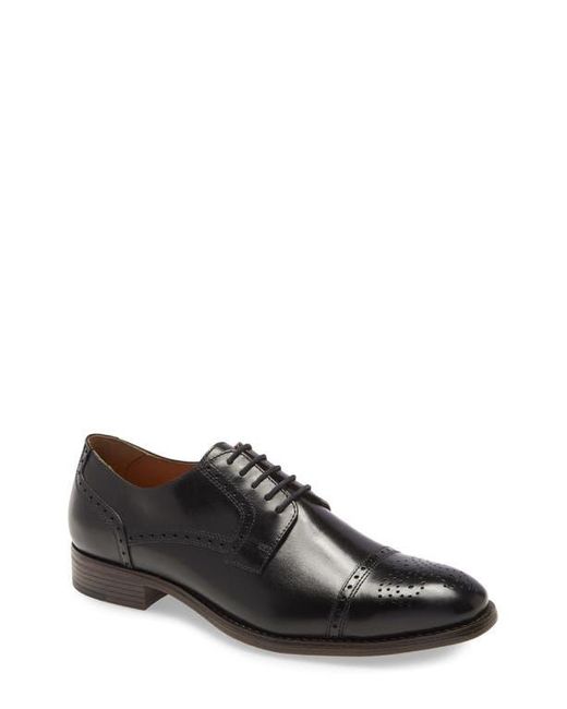 Johnston & Murphy Black Lewis Cap Toe Derby for men