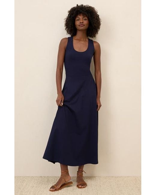 cotton fit and flare maxi dress Daniela|100% Cotton Fit And Flare Maxi Dress