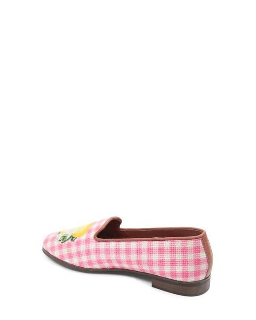 PAIGE Pink Needlepoint Loafer