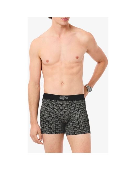 Lacoste Blue Core Graphics Boxer Briefs for men