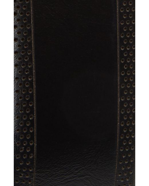 Johnston & Murphy Black Perforated Leather Belt for men