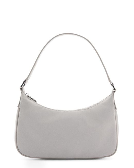 Mango Gray Small Nylon Shoulder Bag