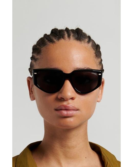 Carrera Black 57Mm Rectangular Sunglasses
